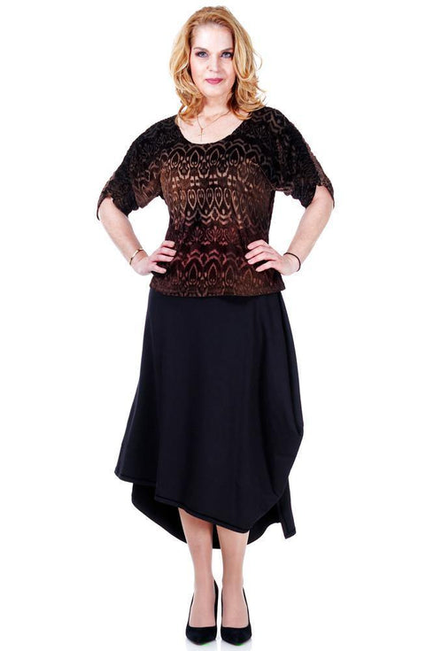 Bluza catifea pictata  Liza Panait Liza Panait Online Boutique